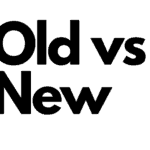 The words Old vs New in black bold writing